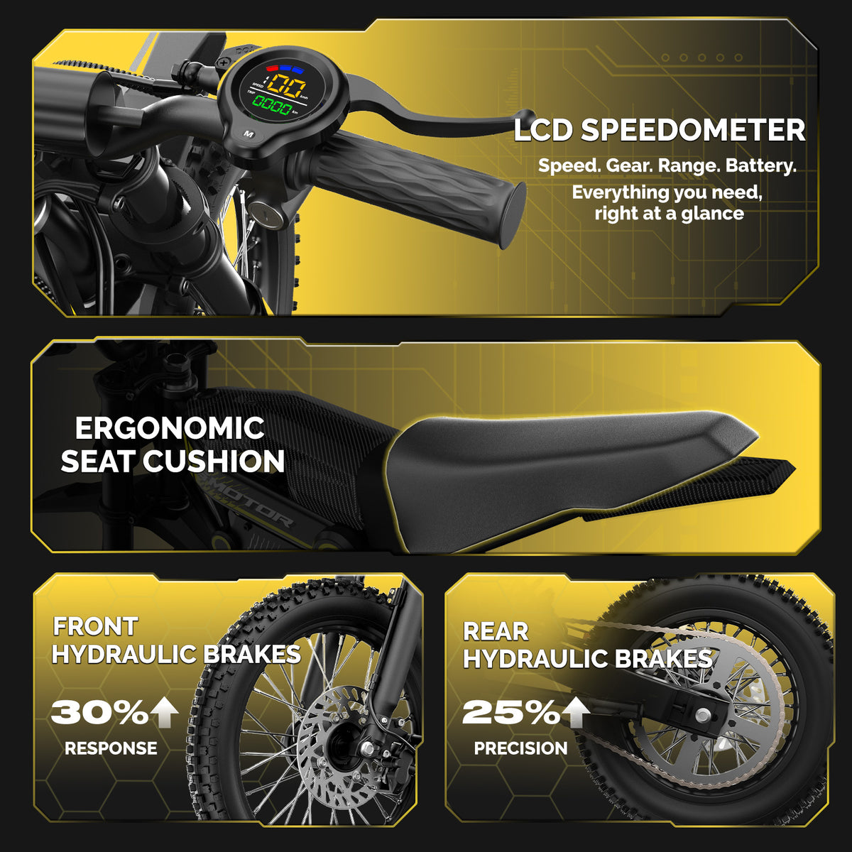 BIBUFF G7 Off-Road Electric Mini Dirt Bike For Teens & Adults