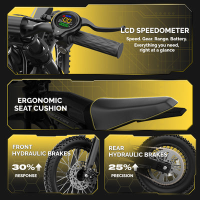 BIBUFF G7 Off-Road Electric Mini Dirt Bike For Teens & Adults